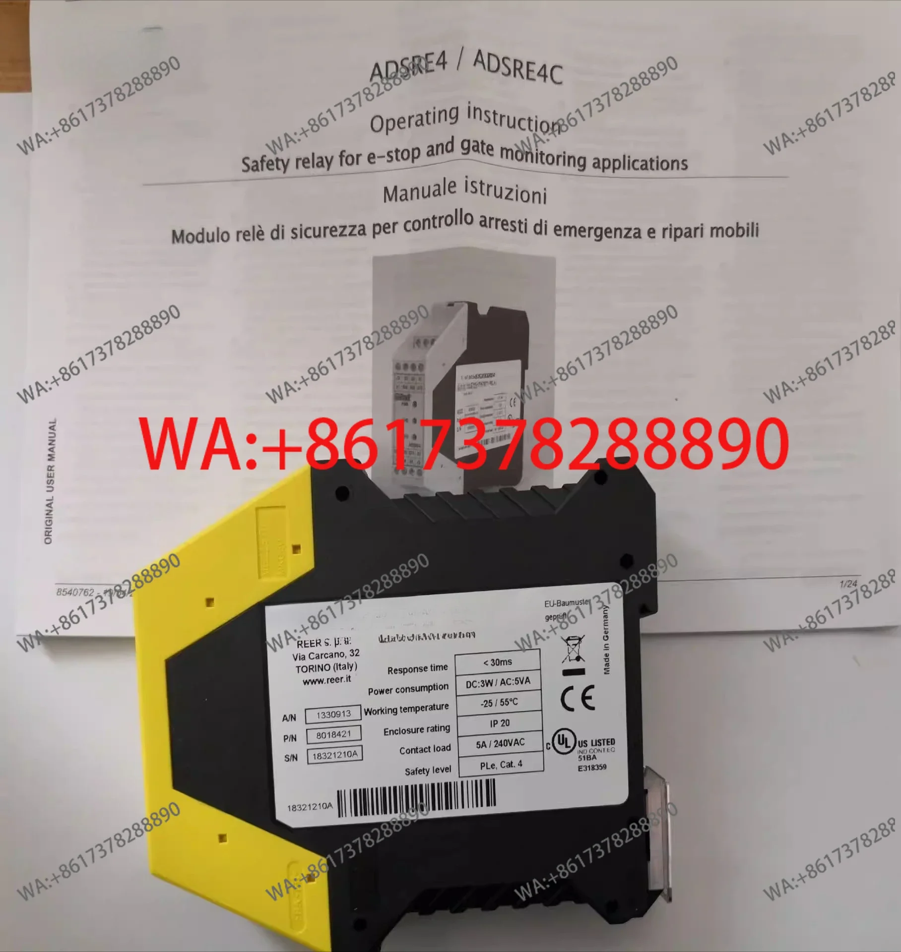 Italy original import brand safety relay AD SRE4 in stock