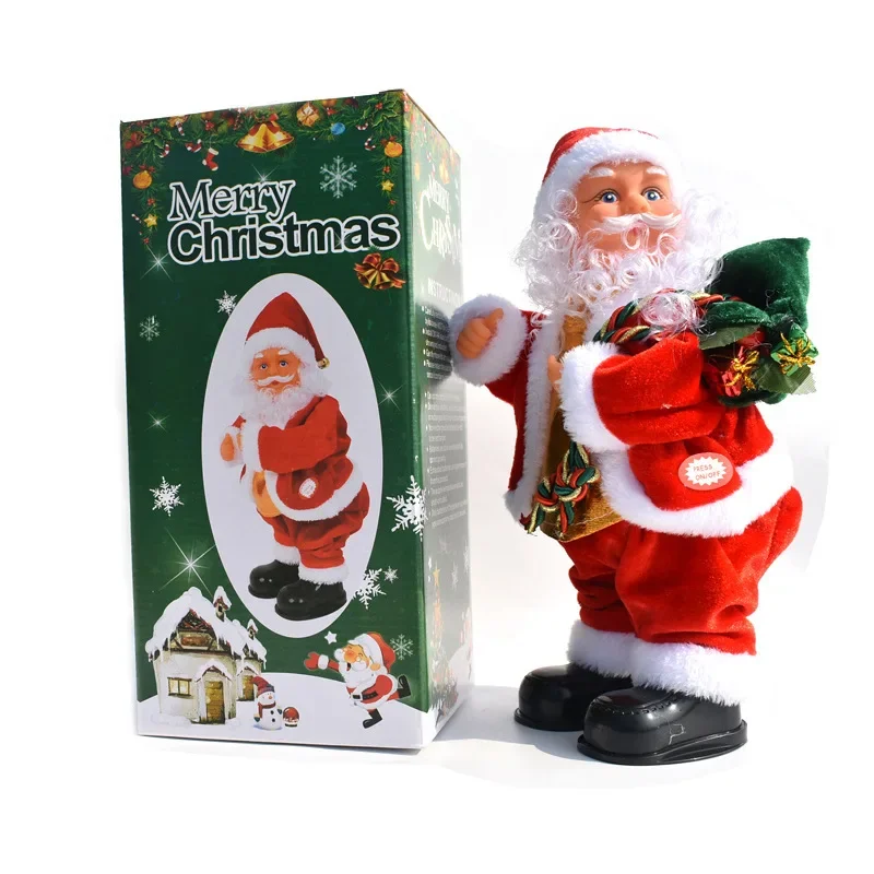 Twerking Santa Claus Dancing Doll Electric Musical Plush Toy Children's Christmas Gift New Year 2025 Christmas Ornaments Navidad