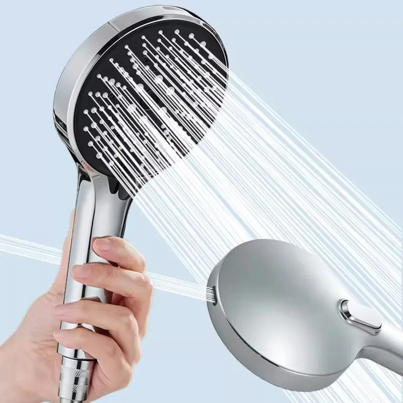 

5-Speed pressurized power shower head, universal for large panels, household bathroom shower set