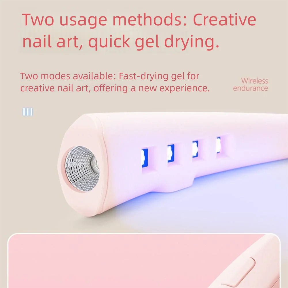 Vielseitiger, schnell trocknender Nageltrockner, Licht, 2 Modi, tragbares Mini-UV-Härtungslicht, USB-Hand-Gel-Nagellack-Trockner, DIY-Nagelgel