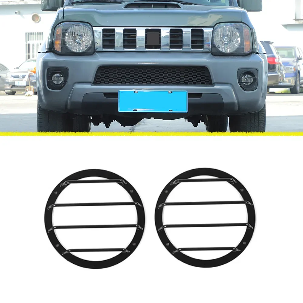 

for Suzuki Jimny 2007-2011 2012 2013 2014 2015 2016 2017 Front Fog Lamp Light Cover Guard Protector Car Exterior Accessory Iron