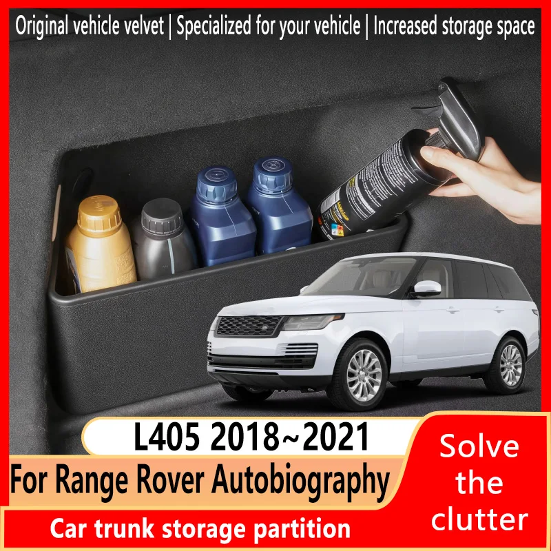 Pour Range Rover autobiographie L405 2018 ~ 2021 20 cloison de rangement de coffre rangement multifonction pièces intérieures automobiles accessoire de voiture
