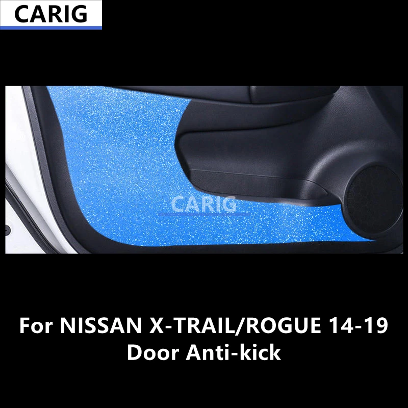 

For NISSAN X-TRAIL/ROGUE 14-19 Door Anti-kick Sticker Modified Carbon Fiber Interior Car Film Accessories Modification