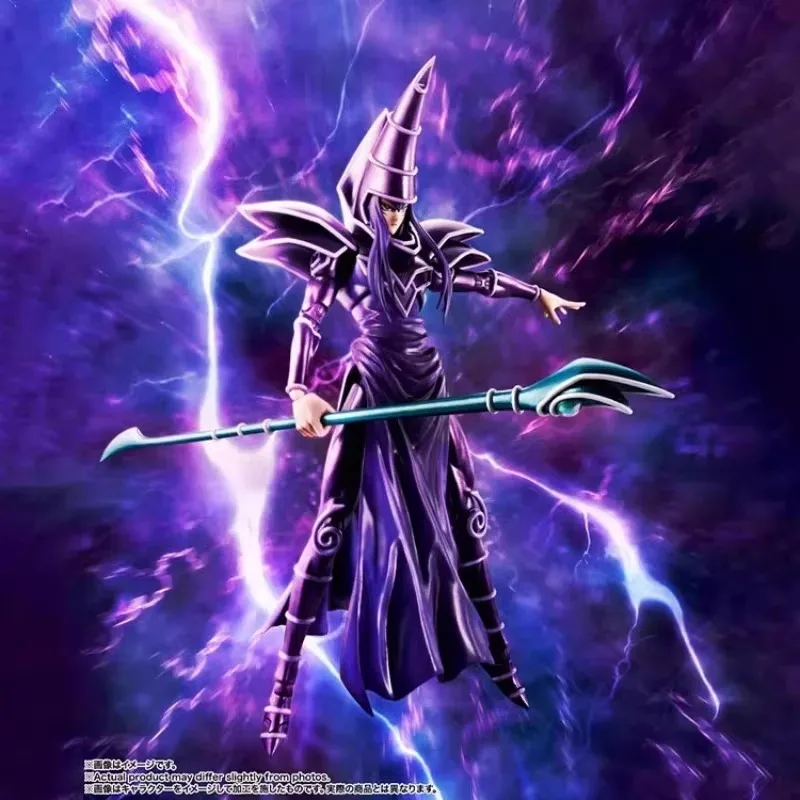 バンダイオリジナル遊☆戯☆王！ アニメフィギュア SHM ダークマジシャンアクションフィギュアのおもちゃ子供のギフトグッズモデル装飾品