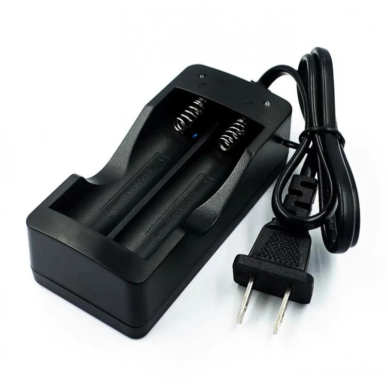 18650 Lithium Battery Charger 3.7v4.2v Strong Light Flashlight Battery Charger Double Slot Charging Battery Socket