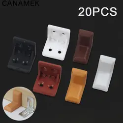 20pcs/lot Wonzeal Plastic Thickened Corner Brackets Furniture 90 degree Angle Corner Code Cabinet Furniture Hardware