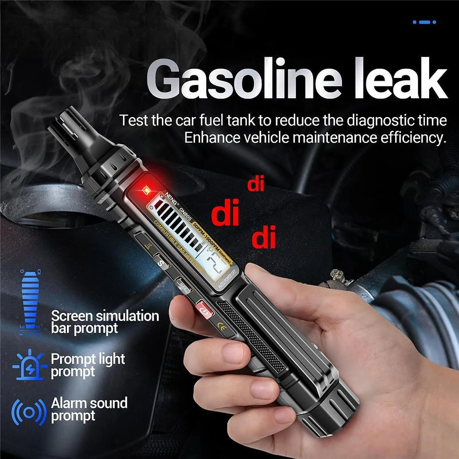 Portable Gas Sniffer Gas Leak Tester Compact High Precision Adjustable