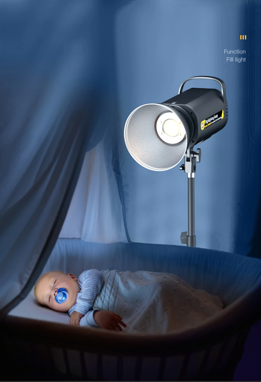 100W LED Füllen Licht Studio Video Licht 2700-6500K Dimmbare Bowens Berg Kontinuierliche Licht Fernbedienung Video aufnahme – Detail 16