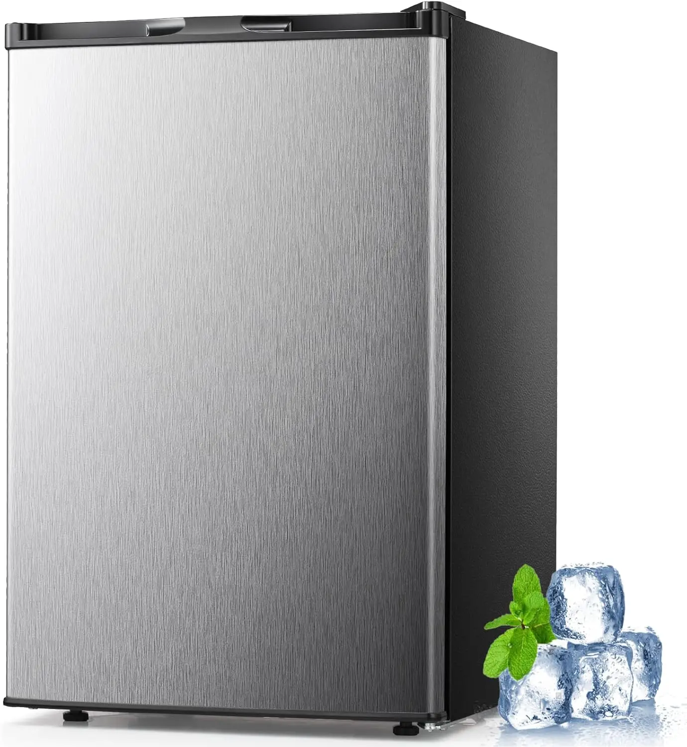 Cu.ft Upright Freezer, Compact Mini Freezer with Removable Shelves, Adjustable Thermostat, Reversible Door Hinge, Quiet Smal