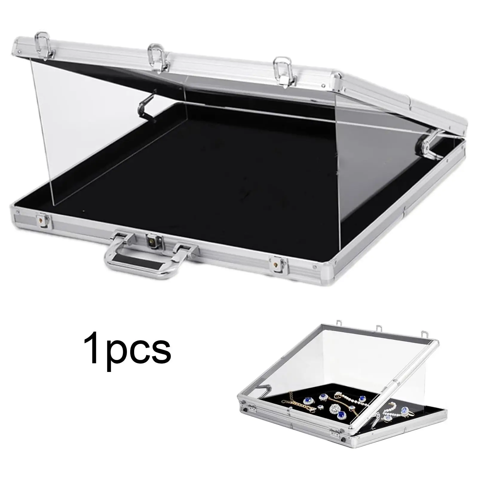 

Портативный настольный демонстрационный футляр-витрина для коллекционных карт, значков, серег, для выставок и распродаж