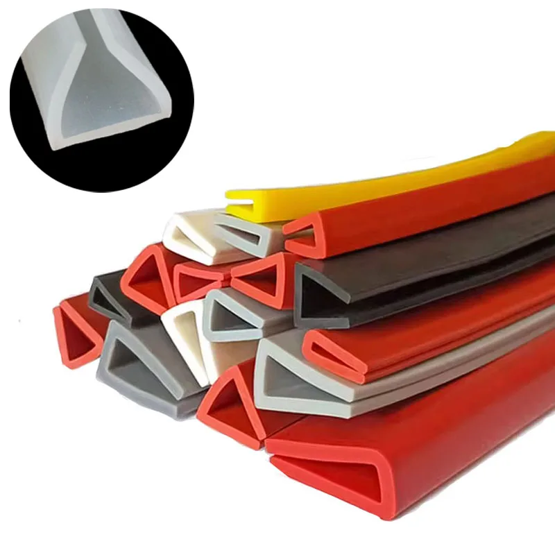 

1/5 Meter U-shaped Silicone Edging Strip Shower Door Glass Durable Sealing Tape Edge Guard Weatherstrip