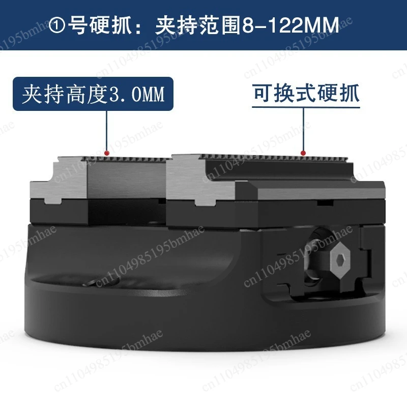 

Precision 5-Axis Self-Centering Vise D200 with Concentric Clamping, CNC Rotary 3rd and 4th Axis Milling Machine Vise