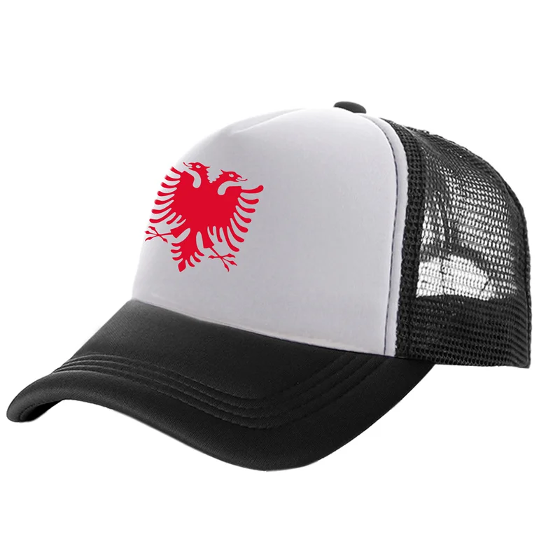 Albania Eagle Trucker Caps Men Albania Hat Baseball Cap Cool Summer Unisex Mesh Net Caps MZ-453