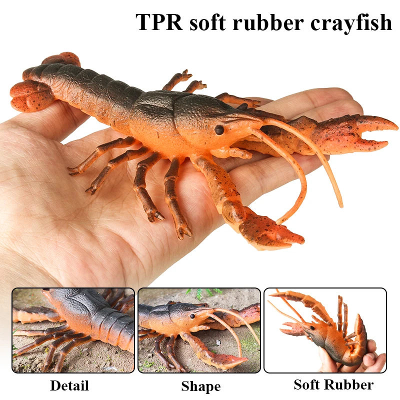 Oenux Meeresleben Tier Tintenfisch Krabbe Clownfisch Lionfish Seestern Hai Schmetterling Fisch Fliegender Fisch TPR Weiches Modell Spielzeug Kind Geschenk – Detail 14