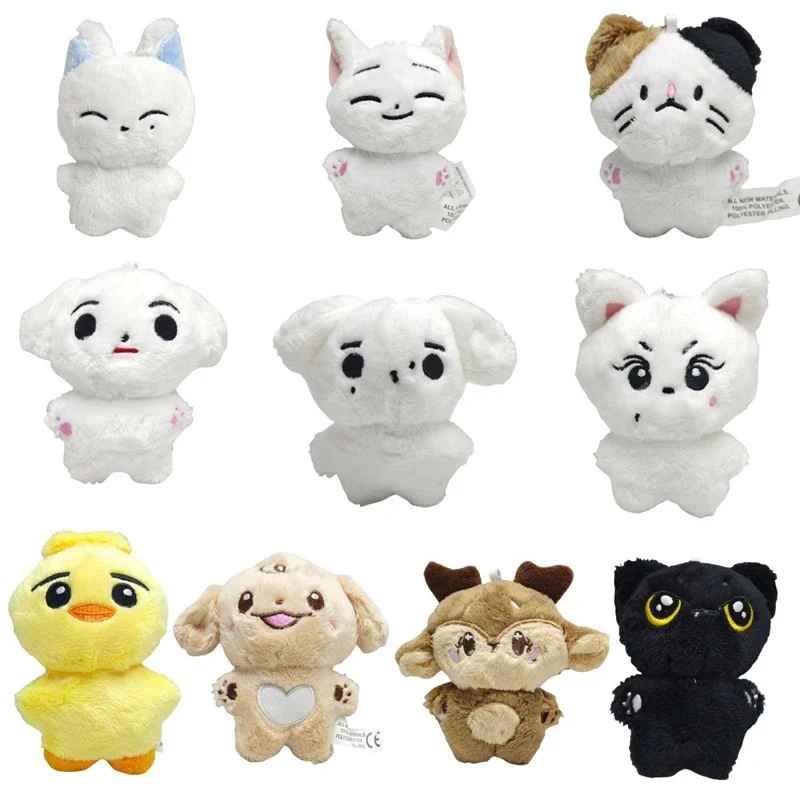 10 Pcs Cartoon Animal Keychains Set Cute Pendant for Women Car Key Handbag Wallet Tote Bag Ute