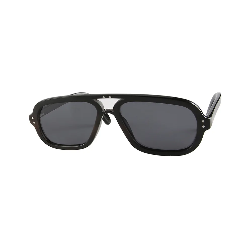 Man Sunglasses Women Pilot Vintage Unique Fashion Classic Glasses Double Bridge Handmade Buffalo Horn Polarized Men Sunglass