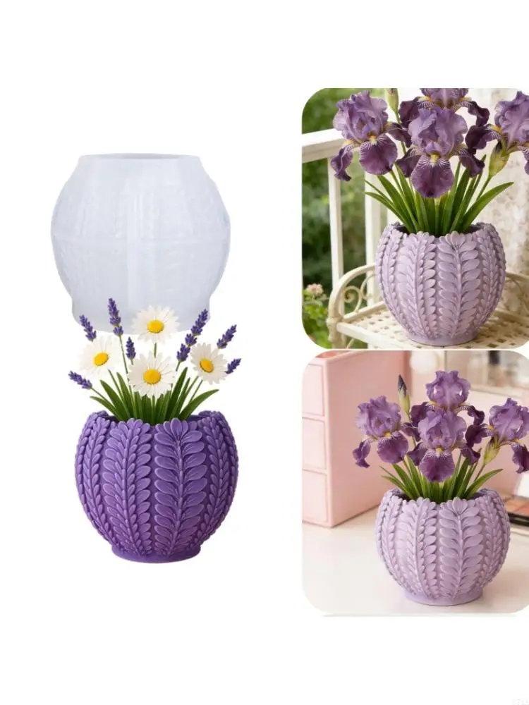 Lavender Design Silicone Craft Mold For DIY Resin Jewelry Organiser Flower Plant Pots Making Home Decoration Projects C71A