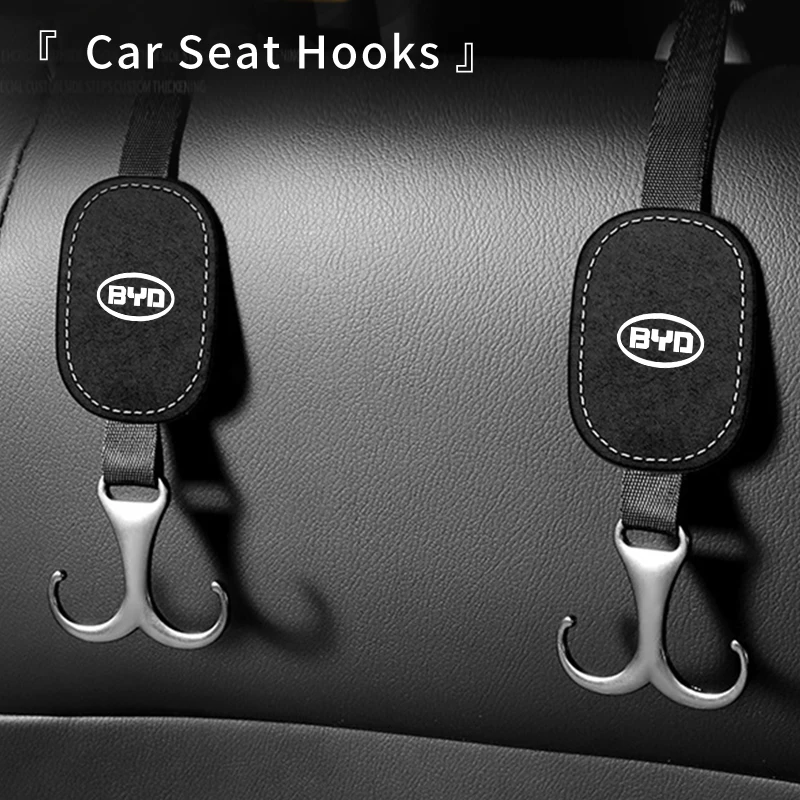 Quality Car Headrest Hook Rear Seat Hanging Dual Hook For BYD M6 G3 G5 T3 13 F3 F0 S6 S7 E5 E6 Tang Song Qing Yuan Max