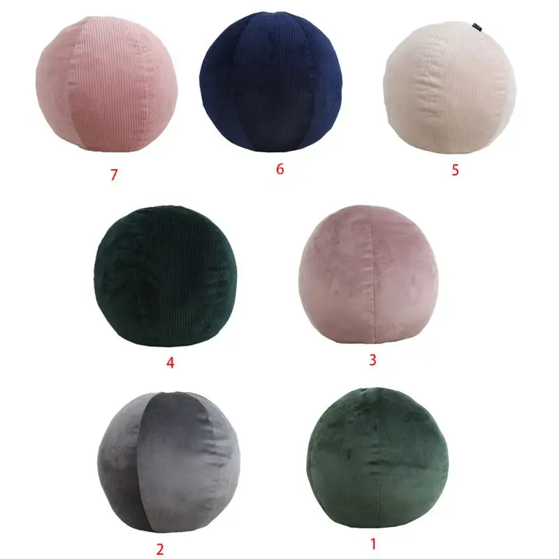 Nordic for Creative Round Ball Throw Pillow Soft Plush Solid Color Ve