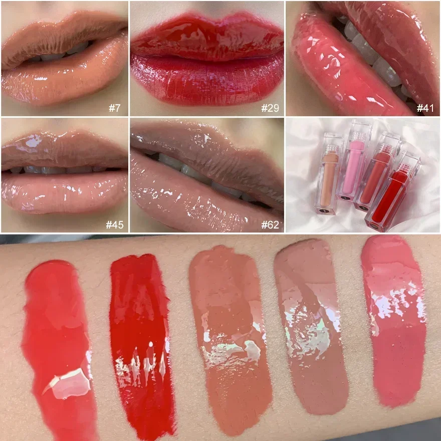 Transparent Clear Nude Lip Gloss Vendor Private Label Vegan Lip Gloss Wholesale Glitter Lipgloss