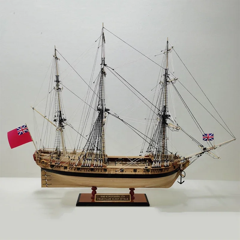 

1/60 модель корабля HMS Kingfisher1804 британский королевский военно-морской фрагмент DIY имитация деревянной парусной модели комплект подарочная коллекция модель игрушки