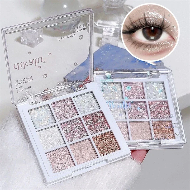 White Eyeshadow Palette Eye Shadow Make Up Palette Glitter Pink Matte Pearlescent Longlasting Eyeshadow Korean Makeup Pigment