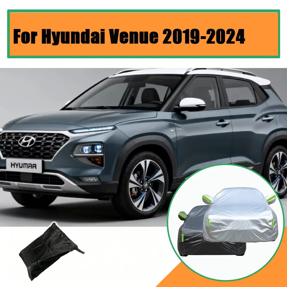 

For Hyundai Venue 2019-2024 Full Car Cover Outdoor Protection Snow Cover Sunshade Waterproof Dustproof Exterior Car Accessories