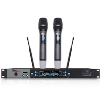 Dual Channel Wireless Microphone System Professional Uhf Wireless Microphone For Karaoke