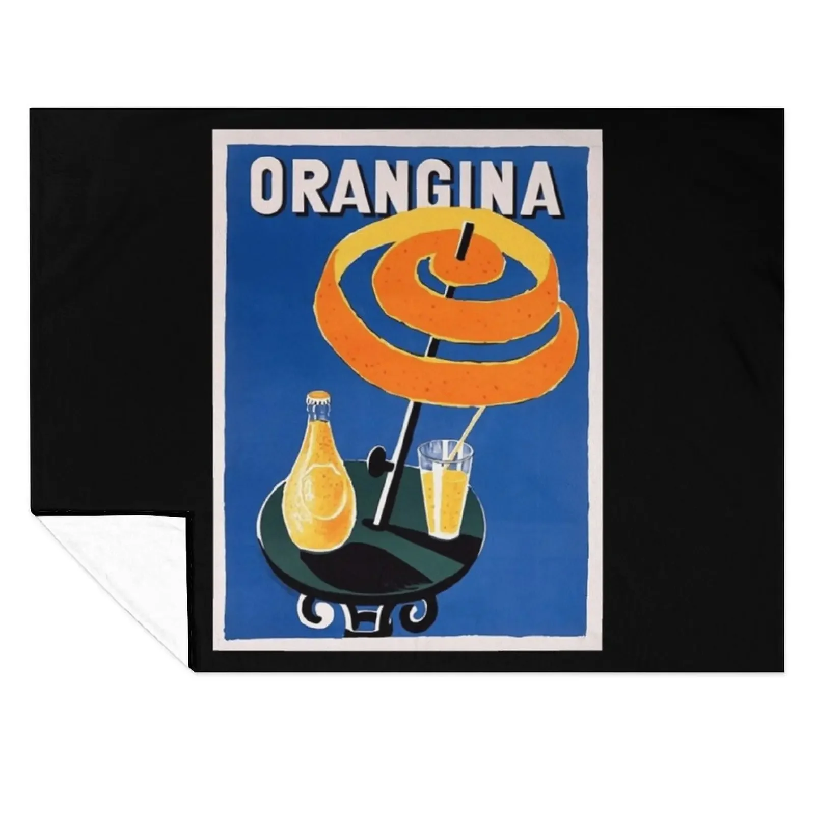 

Orangina Drink Poster Classic . Throw Blanket Travel funny gift Hair Fashion Sofas Blankets