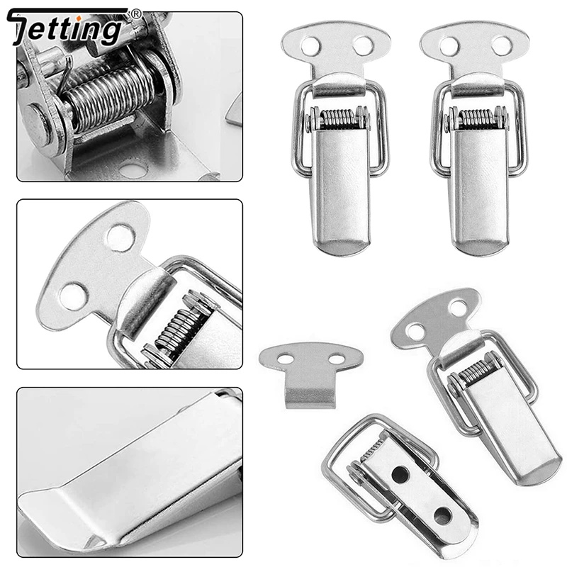 4Pcs/lot Duck-mouth Buckle Mini Lock Chest Box Gift Suitcase Case Buckles Toggle Hasp Stainless Steel Latch Catch Clamp