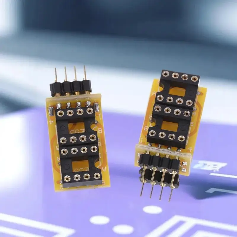 Dual Single DIP8 To Single OP-Amp Audio Opamp Adaptor Conversion Seat For NE5534 AD797 OPA627 Operational Amplifier