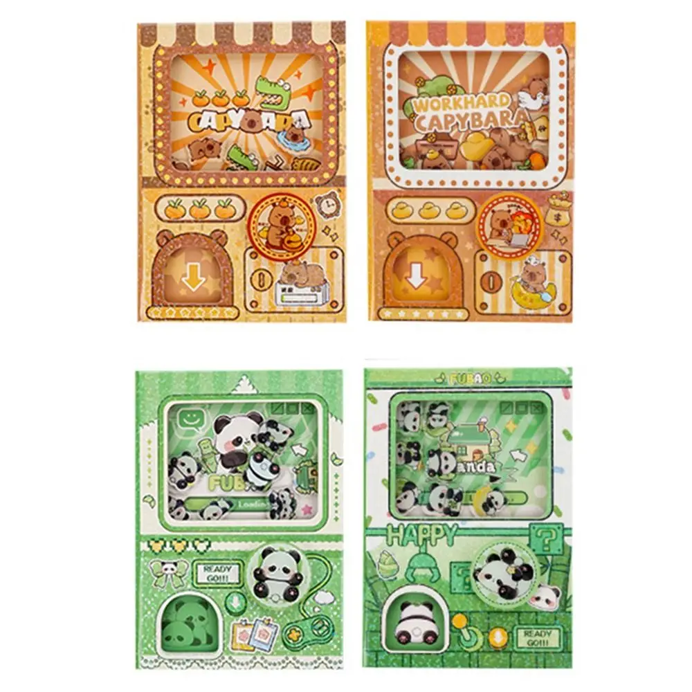 Criativo gashapon máquinas notebook portátil capa dura diversão pequeno bloco de notas agitando engrossar papel capivara bolso livro