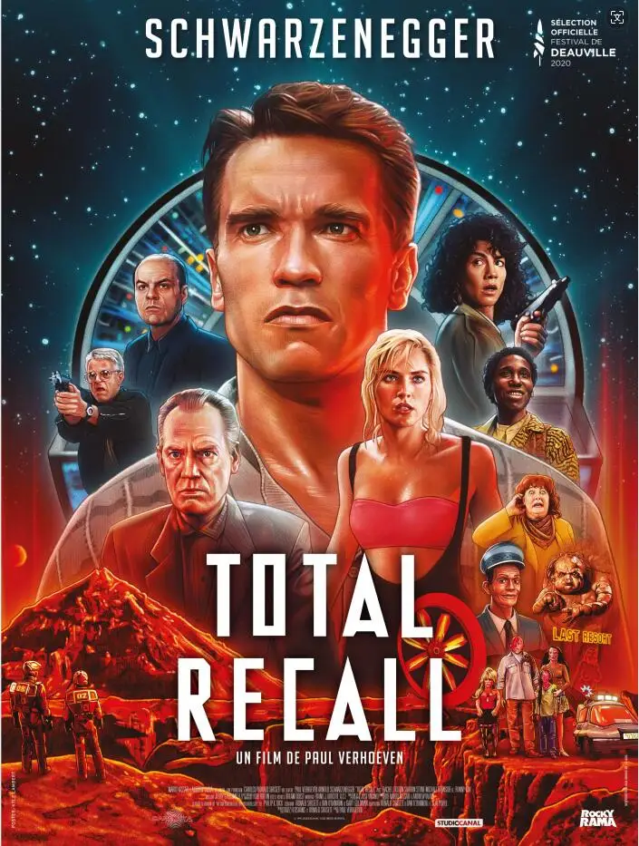 Arnold Schwarzenegger Movie Total Recall (1990) Silk Poster custom Home Decorative Wall Painting