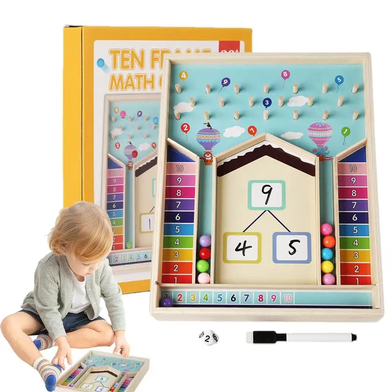 

Math Teaching Toys Wood Interesting Board Games Maze Toys with Marble Educational Colorful Early Developmental Toy Funny