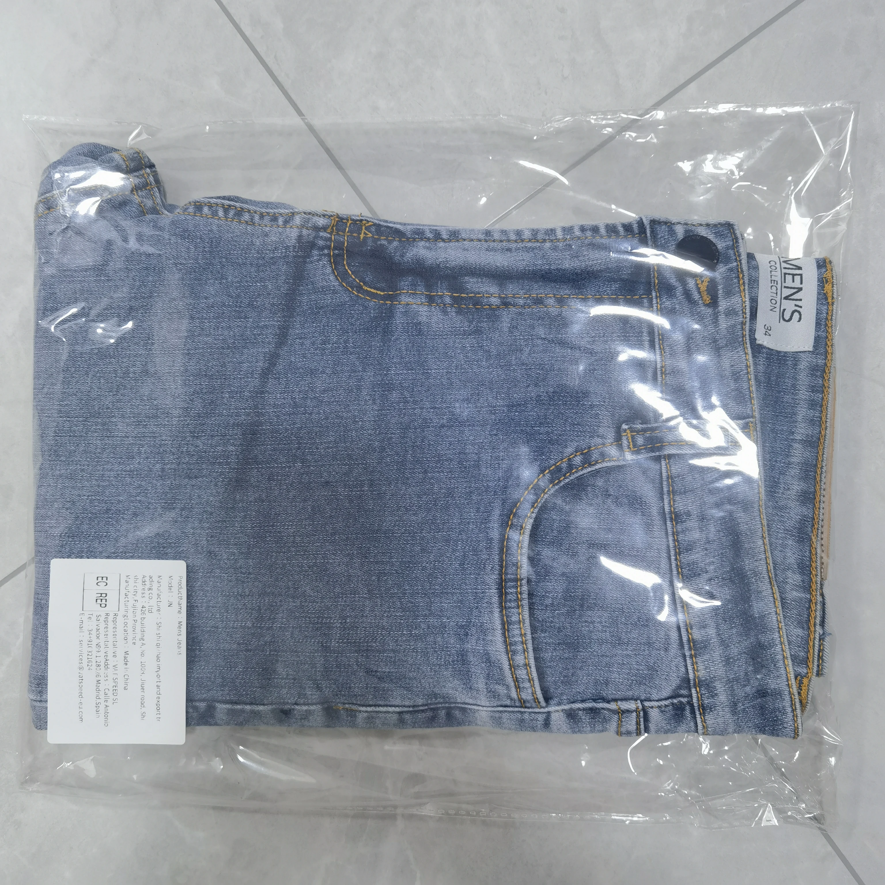 men's dropship custom label logo high quality y2k zipper high skinny denim jeans pants for men streetwear clothing