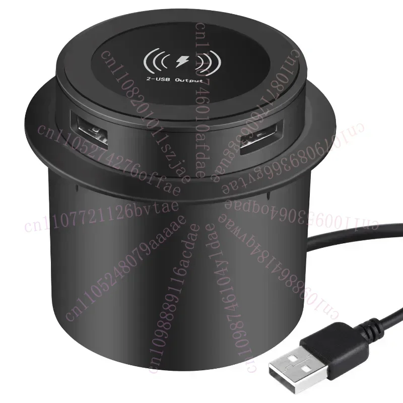 

Three in One Multifunctional Hidden USB Bedside Table Sofa Armrest Desktop Office Furniture Embedded Wireless Charger