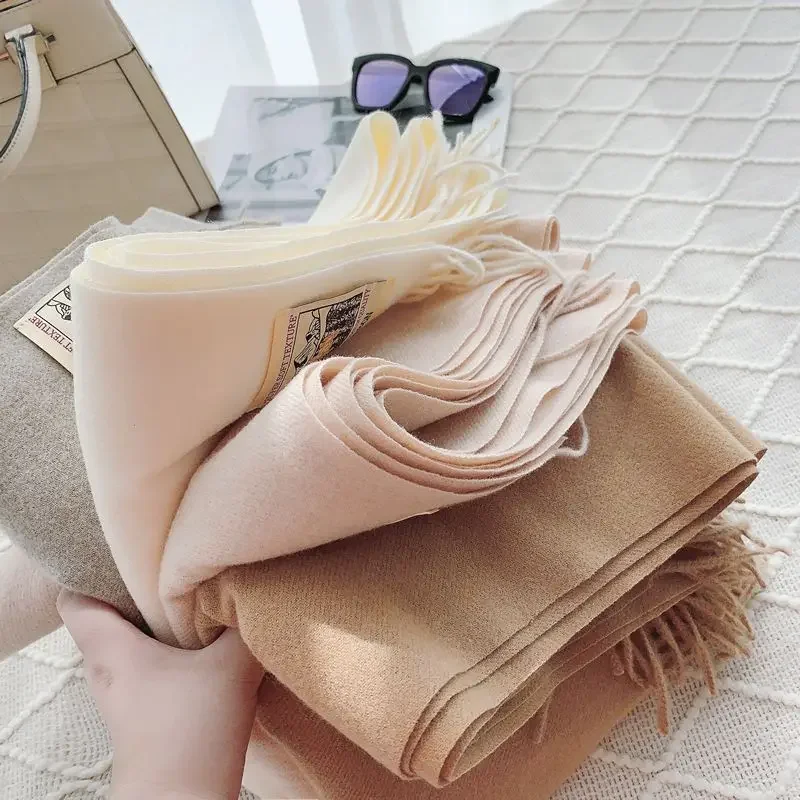 

Solid Cashmere Warm Women Scarf Casual Knitted Skinny Casual Style Woolen Solid Soft Bandana Long Neckerchief Echarpe T805