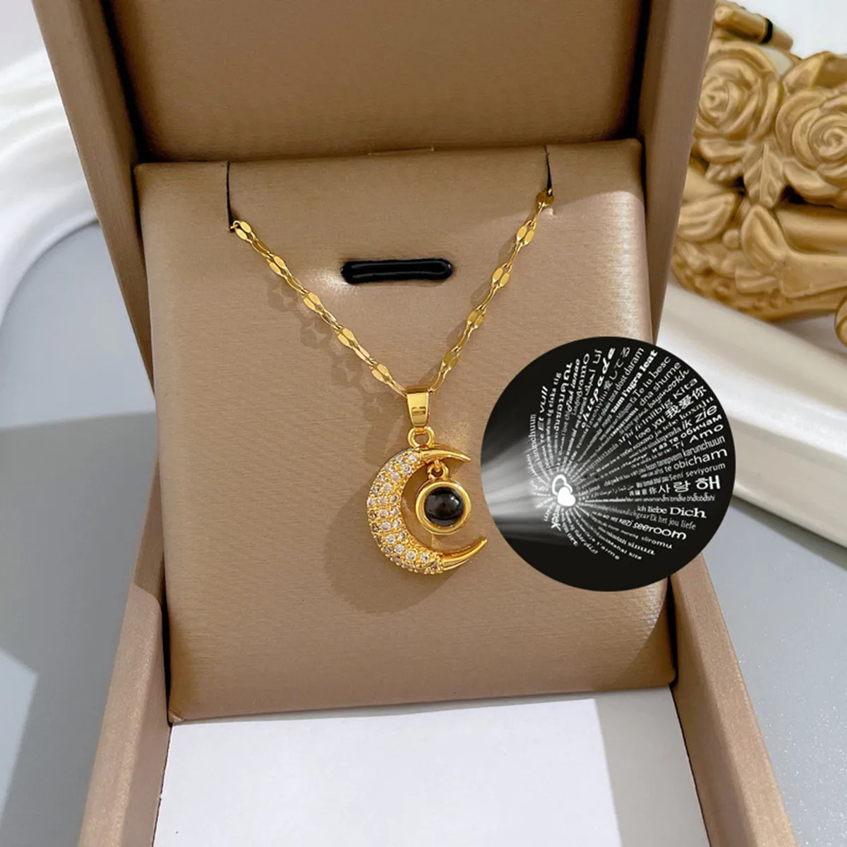 Moda100idiomaseuteamoluaclavículapingentecolarparamulheresjóiasdeaçoinoxidávelpresentes-AliExpress36