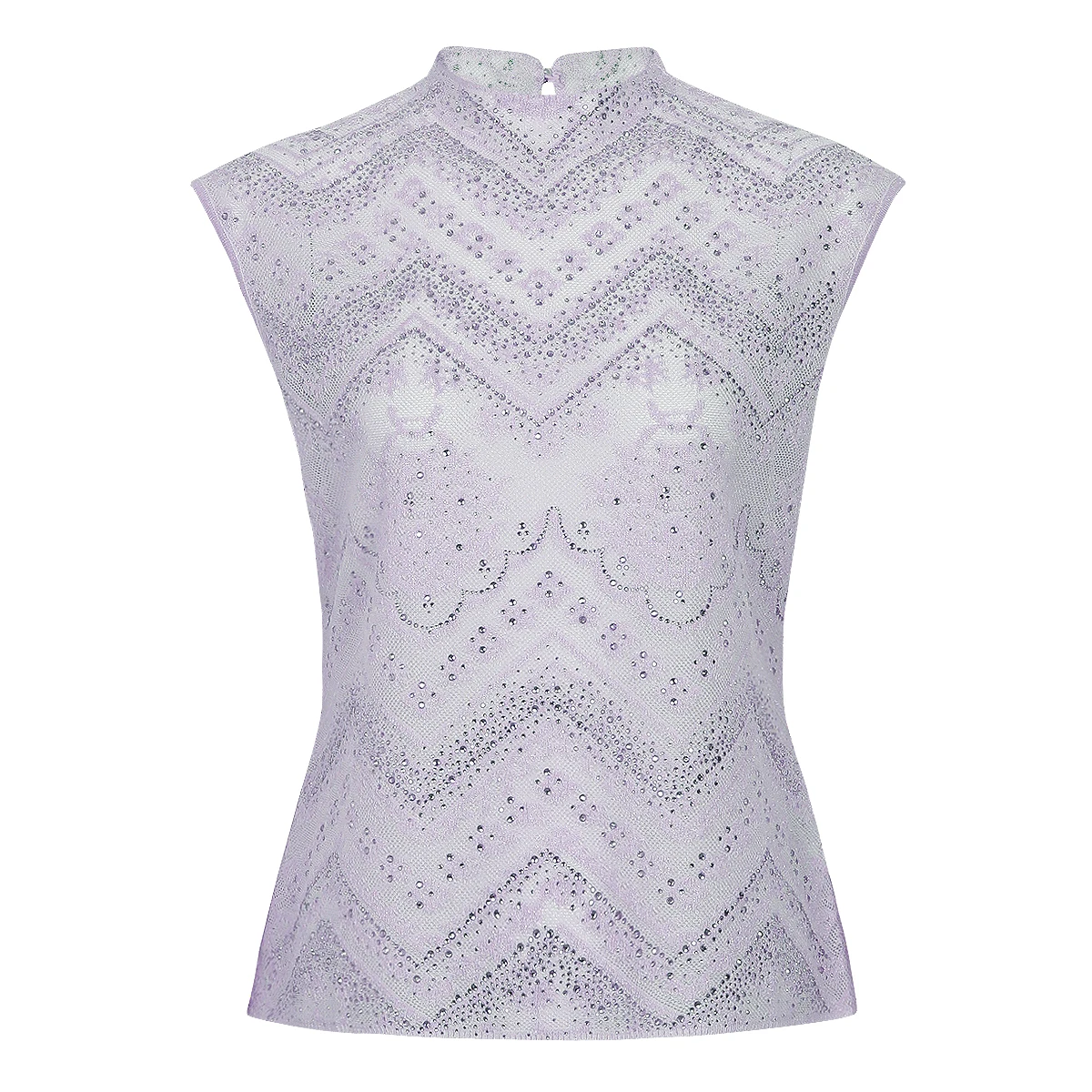 26167 Summer New Women's Hollow Out Fashion Classic High Quality Hot Diamond Short Sleeved T-Shirt Top Knitted Shirt