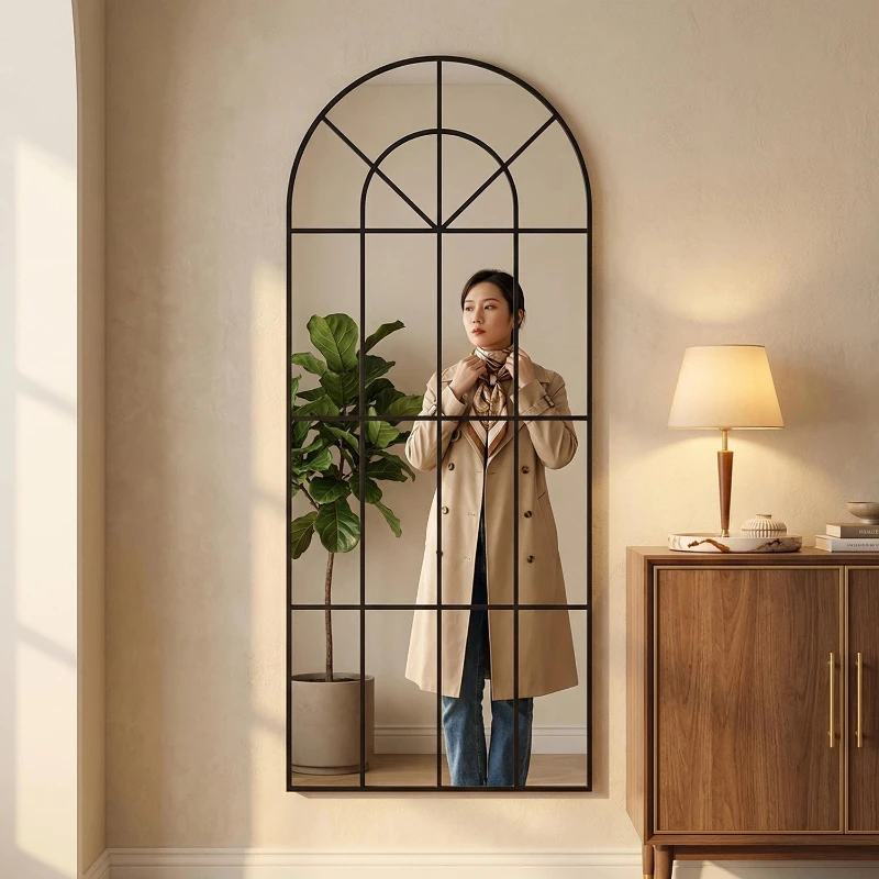 Girls Body Large Wall Mirror Vintage Luxury Bedroom Specialty Arch European Nordic Wall Decorations Decor Decorative Furniture