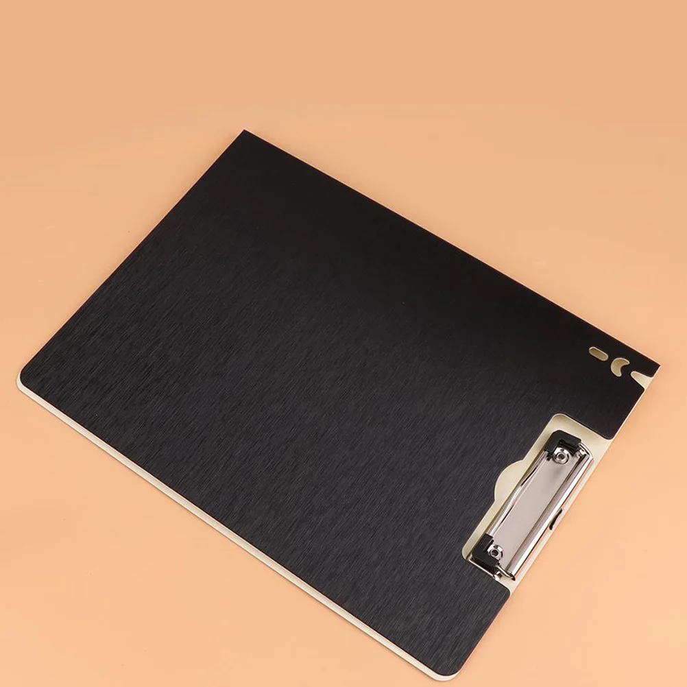 

Держатель для бумаги в твердом переплете с закругленными углами, устойчивая к деформации папка для заметок формата А4 для медицинских работников, школьного офиса, черная