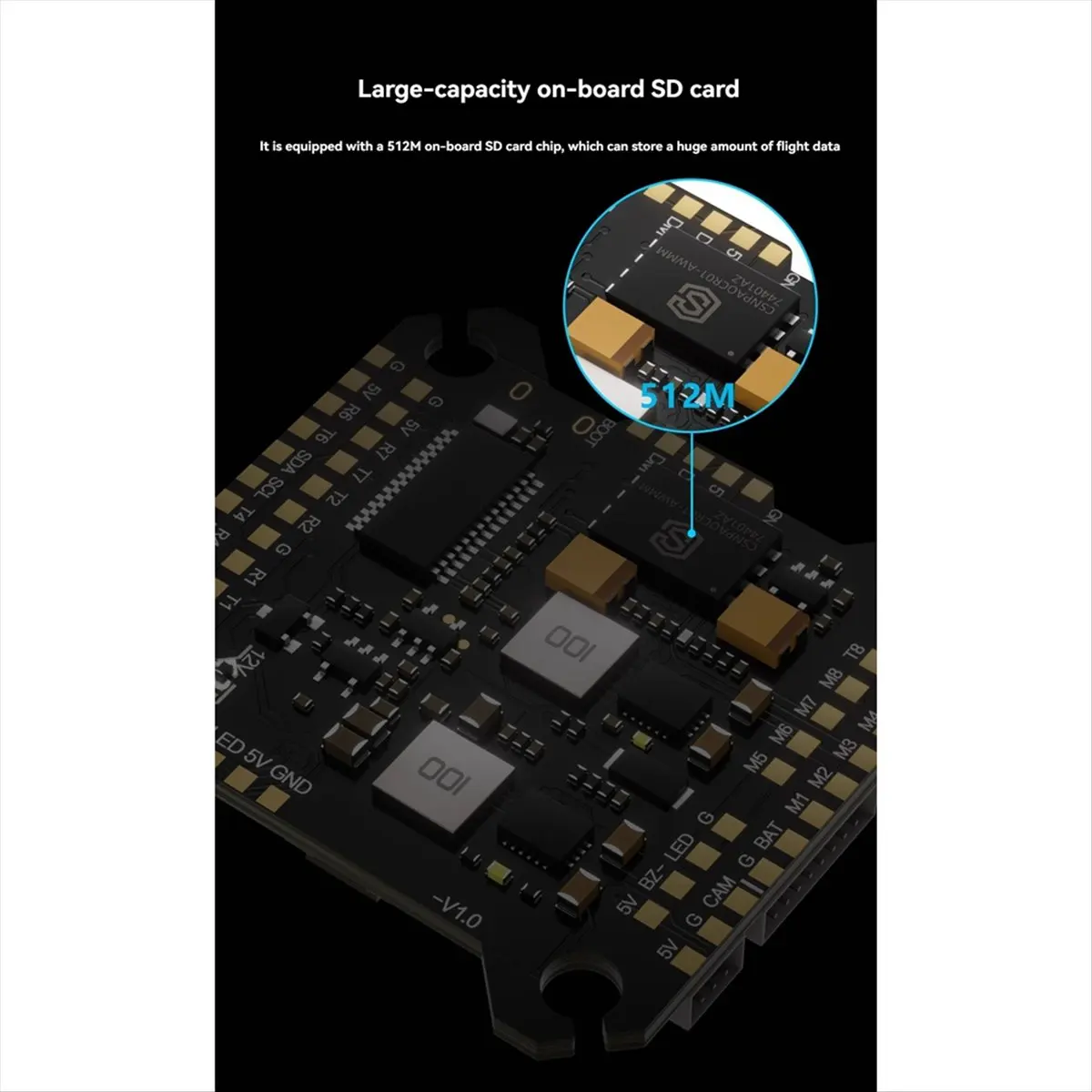 Y43A~!#TAKER F745 BT 8Bit 60A FPV Stack 60A 4-in-1 ESC with Dual Gyroscope 512MB Black Box 30.5x30.5mm for RC FPV Drone
