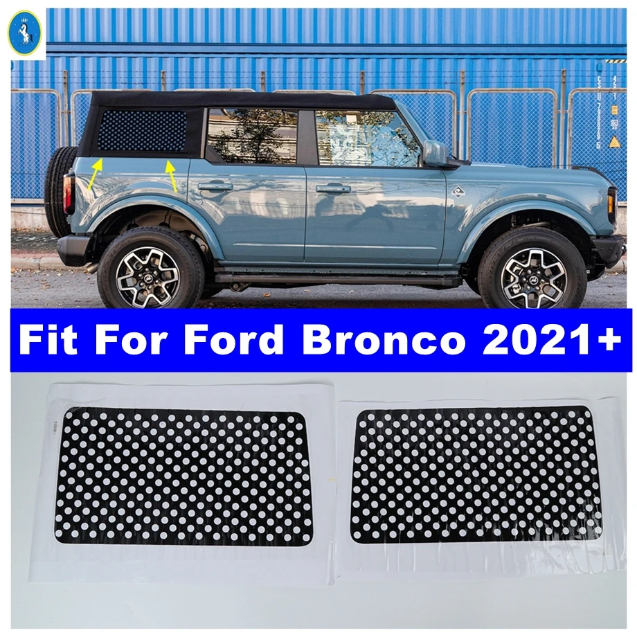 

Auto Side Body Rear Trunk Tail Tailgate Door Window Glass Stickers Decor For Ford Bronco 2021 - 2024 Black Exterior Accessories