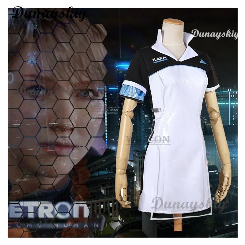 Detroit: werde menschlich connor kara cosplay kostüm code ax400 agent outfit mädchen unifrom cosplay kostüm für halloween roleplay