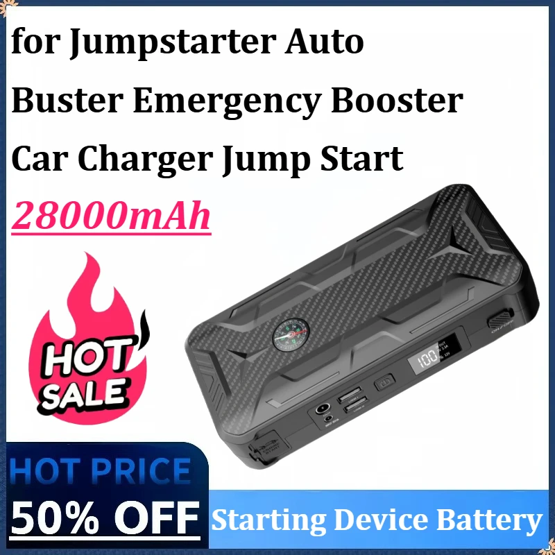 

Car Jump Starting Device Battery Type-C 12V 28000mAh for Jumpstarter Auto Buster Emergency Booster Car Charger Jump Start