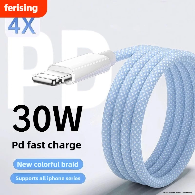 100W Fast Charging for iPhone 15/iPad/MacBook | USB 3.1 Gen 2, Durable Nylon-Braided-MFi-Certified Braided USB-C to C PD Cable