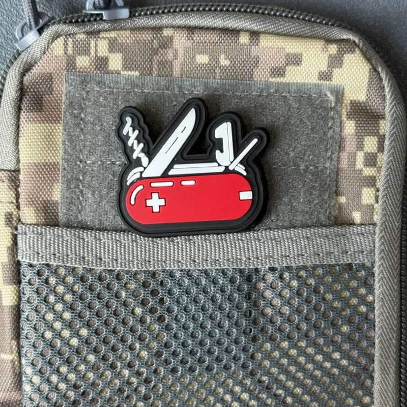 Multifunktionsmesser PVC-Patch Taktisches Moral-Abzeichen Klettverschluss Rucksack Kleidung Dekorative Accessoires Aufkleber Armbinde – Detail 4