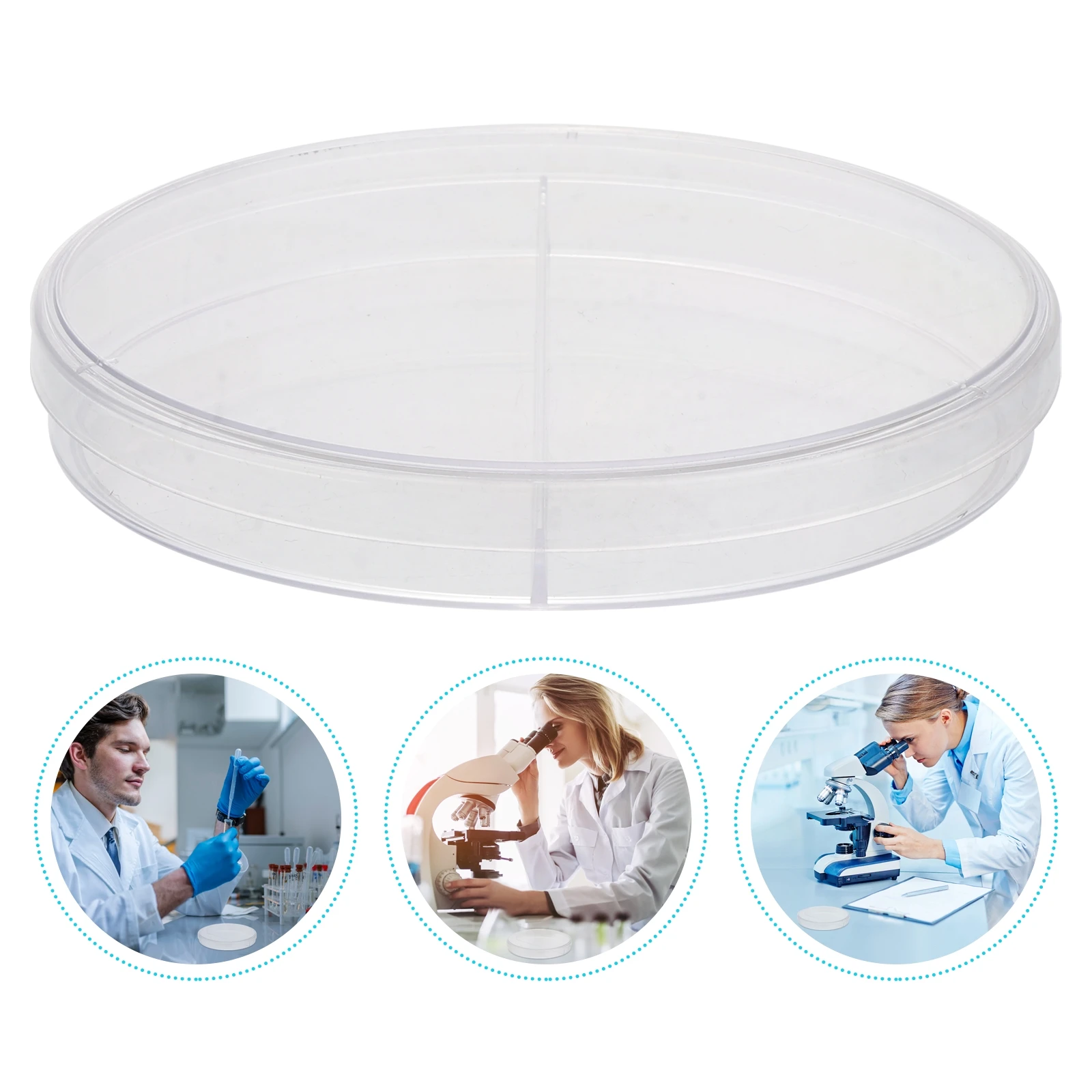 

10Pcs Clear Plastic Petri Dishes Agar Plates Flat Smooth Bottom Easy Observation School Laboratory Use Petri Dishes with Agar