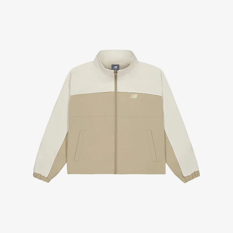 

Оригинальная женская спортивная куртка New Balance NB NAE32052-DB свободного кроя с элементами пэчворка