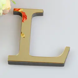 15cm oro lettere inglesi adesivi murali arte della parete alfabeto autoadesivo specchio acrilico 3D + numeri EVA ornamenti per la decorazione domestica